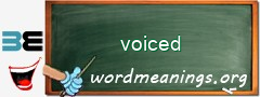 WordMeaning blackboard for voiced